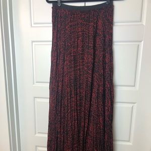 Enza Costa Red and Black Maxi Skirt - Never Worn